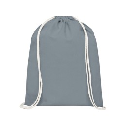 Рюкзак со шнурком Tenes из хлопка плотностью 140 г/м2, серый
