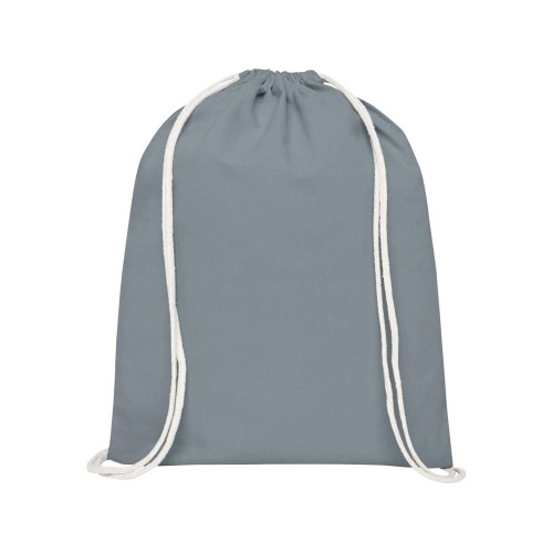 Рюкзак со шнурком Tenes из хлопка плотностью 140 г/м2, серый