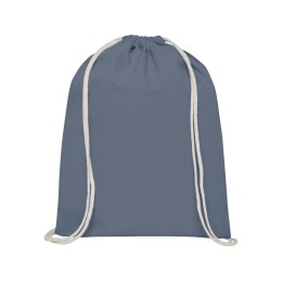 Рюкзак со шнурком Oregon хлопка плотностью 140 г/м2, серый