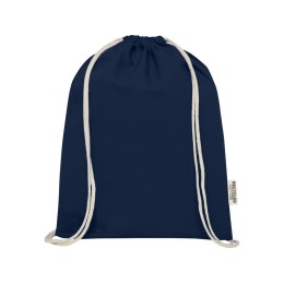 Oregon сумка-кисет из переработанного хлопка, сертифицированного согласно GRS, плотностью 140 г/м² - Темно - синий