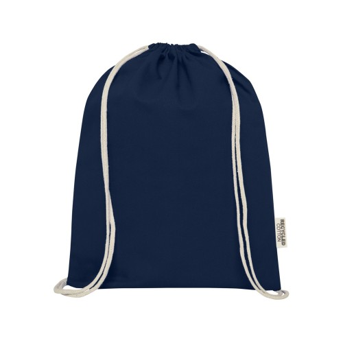 Oregon сумка-кисет из переработанного хлопка, сертифицированного согласно GRS, плотностью 140 г/м² - Темно - синий