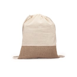 Рюкзак-мешок WILKES из хлопка и джута, бежевый