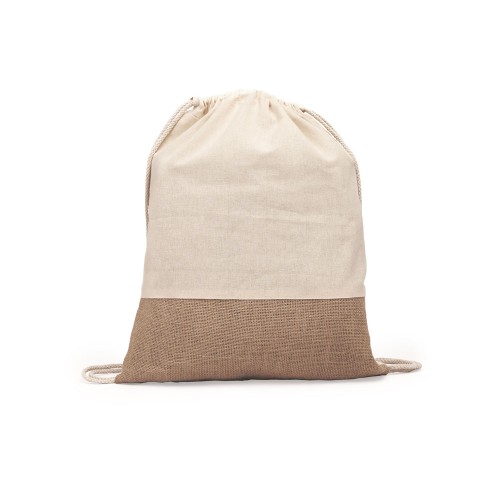 Рюкзак-мешок WILKES из хлопка и джута, бежевый