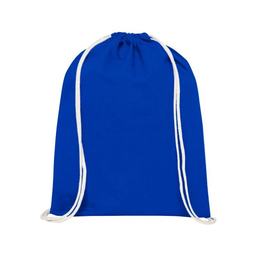 Рюкзак со шнурком Tenes из хлопка плотностью 140 г/м2, синий