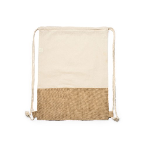 Рюкзак-мешок WILKES из хлопка и джута, бежевый