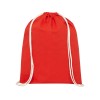 Рюкзак со шнурком Tenes из хлопка плотностью 140 г/м2, красный