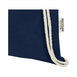 Oregon сумка-кисет из переработанного хлопка, сертифицированного согласно GRS, плотностью 140 г/м² - Темно - синий