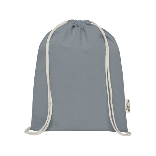 Oregon сумка-кисет из переработанного хлопка, сертифицированного согласно GRS, плотностью 140 г/м² - Серый