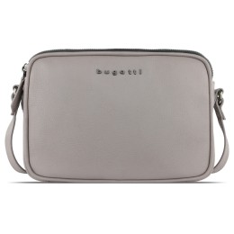 Сумка кросс-боди женская BUGATTI БЕЛЛА | BELLA, бежевая, воловья кожа/полиэстер, 22х6х15,5 см