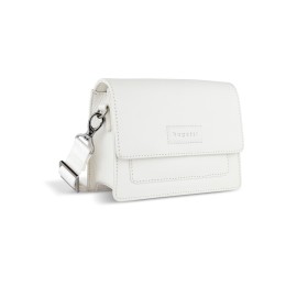 Сумка через плечо женская BUGATTI ЭЛЬЗА | ELSA, белая, воловья кожа/полиэстер, 18,5х8,5х14,5 см