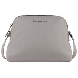 Сумка наплечная женская BUGATTI Bella, бежевая, воловья кожа/полиэстер, 23х8х17 см