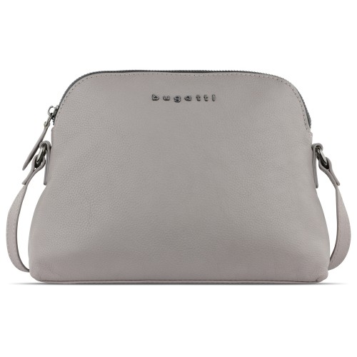 Сумка наплечная женская BUGATTI Bella, бежевая, воловья кожа/полиэстер, 23х8х17 см