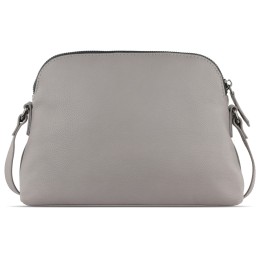 Сумка наплечная женская BUGATTI Bella, бежевая, воловья кожа/полиэстер, 23х8х17 см