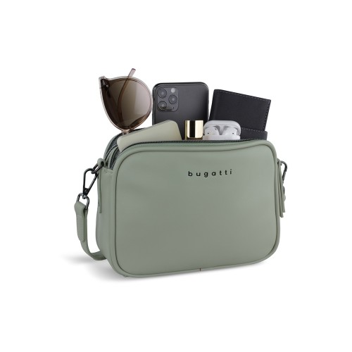Сумка кросс-боди женская BUGATTI АЛМАТА | ALMATA, мятная, полиуретан, 21,5х6х15 см