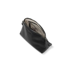 Сумка наплечная женская BUGATTI БЕЛЛА | BELLA, чёрная, воловья кожа/полиэстер, 23х8х17 см