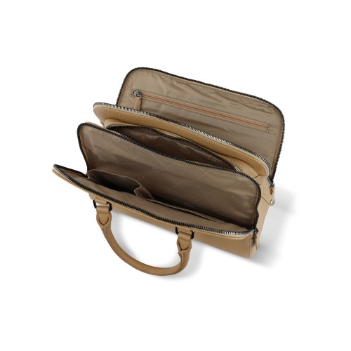 Сумка женская BUGATTI ЭЛЬЗА | ELSA, песочного цвета, воловья кожа/полиэстер, 32х13х22 см