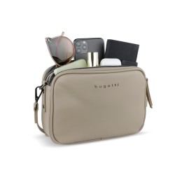 Сумка кросс-боди женская BUGATTI АЛМАТА | ALMATA, песочная, полиуретан, 21,5х6х15 см