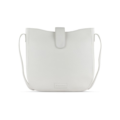 Сумка женская BUGATTI ЭЛЬЗА | ELSA, белая, воловья кожа/полиэстер, 29х8х27 см