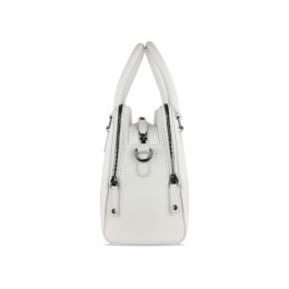 Сумка женская BUGATTI ЭЛЬЗА | ELSA, белая, воловья кожа/полиэстер, 32х13х22 см