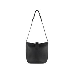 Сумка женская BUGATTI ЭЛЬЗА | ELSA, чёрная, воловья кожа/полиэстер, 29х8х27 см