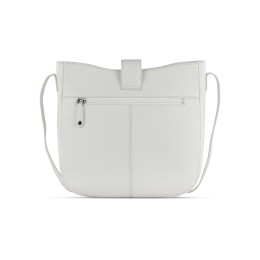 Сумка женская BUGATTI ЭЛЬЗА | ELSA, белая, воловья кожа/полиэстер, 29х8х27 см
