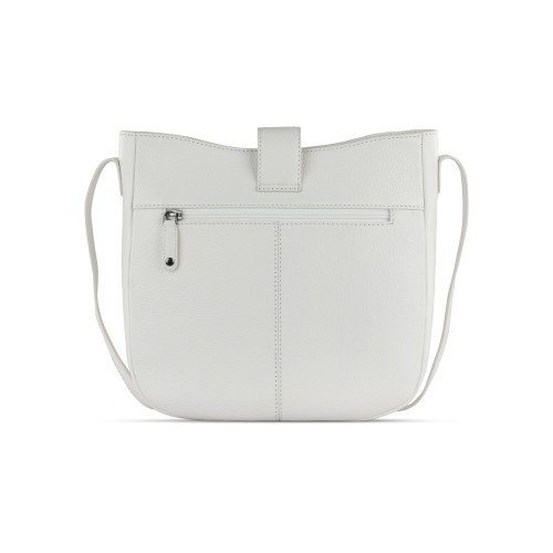 Сумка женская BUGATTI ЭЛЬЗА | ELSA, белая, воловья кожа/полиэстер, 29х8х27 см