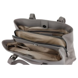 Сумка женская BUGATTI БЕЛЛА | BELLA, бежевая, воловья кожа/полиэстер, 33х14х25 см