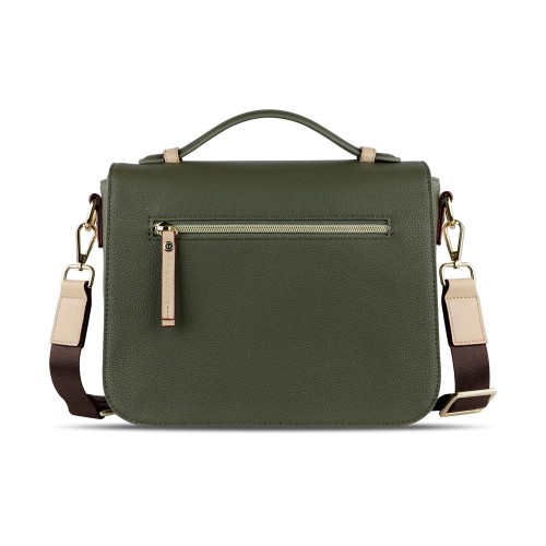 Сумка женская BUGATTI ЭЛЛА | ELLA, оливковая, полиуретан, 29х10х22 см