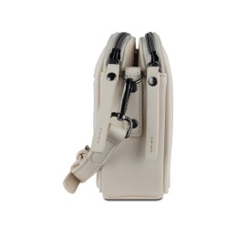 Сумка кросс-боди женская BUGATTI АЛМАТА | ALMATA, бежевая, полиуретан, 21,5х6х15 см