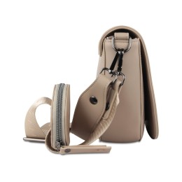 Сумка наплечная женская BUGATTI АЛМАТА | ALMATA, с кошельком, песочная, полиуретан, 27х6х18,5 см