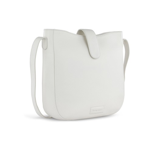 Сумка женская BUGATTI ЭЛЬЗА | ELSA, белая, воловья кожа/полиэстер, 29х8х27 см