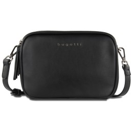 Сумка кросс-боди женская BUGATTI АЛМАТА | ALMATA, чёрная, полиуретан, 21,5х6х15 см