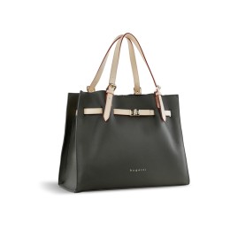 Сумка наплечная женская BUGATTI ЭЛЛА | ELLA, оливковая, полиуретан, 37,5х13,5х28 см