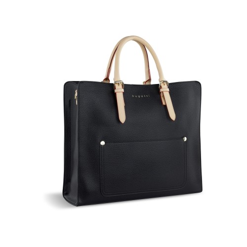Сумка-шоппер BUGATTI ЭЛЛА | ELLA, черная, полиуретан, 37х12х31 см