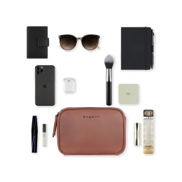 Сумка кросс-боди женская BUGATTI АЛМАТА | ALMATA, абрикосовая, полиуретан, 21,5х6х15 см