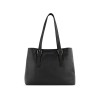 Сумка женская BUGATTI БЕЛЛА | BELLA, чёрная, воловья кожа/полиэстер, 33х14х25 см
