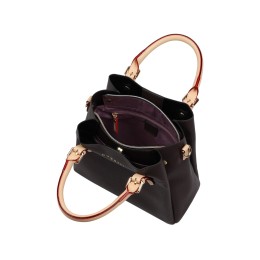 Сумка женская BUGATTI ЭЛЛА | ELLA, тёмно-коричневая, полиуретан, 27х12х23,5 см