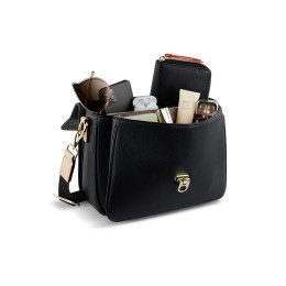 Сумка женская BUGATTI ЭЛЛА | ELLA, чёрная, полиуретан, 29х10х22 см