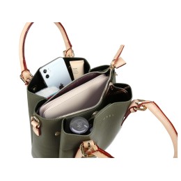 Сумка женская BUGATTI ЭЛЛА | ELLA, оливковая, полиуретан, 27х12х23,5 см