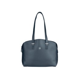 Сумка женская WENGER RosaElli с карманом для ноутбука 14", синяя, полиэстер, 37 x29x19 см