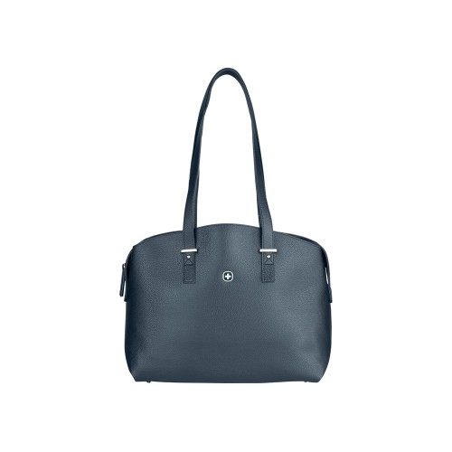 Сумка женская WENGER RosaElli с карманом для ноутбука 14", синяя, полиэстер, 37 x29x19 см