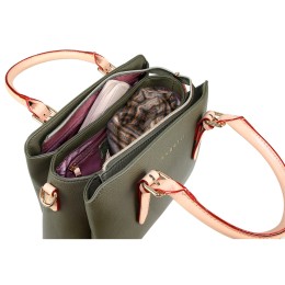 Сумка женская BUGATTI ЭЛЛА | ELLA, оливковая, полиуретан, 30х12х23 см