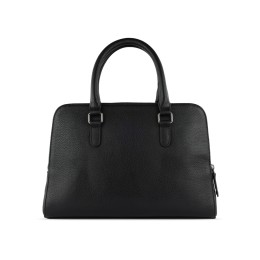 Сумка женская BUGATTI ЭЛЬЗА | ELSA, чёрная, воловья кожа/полиэстер, 32х13х22 см