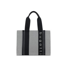 Сумка-тоут женская BUGATTI АМБРА | AMBRA, серо-черный цвет, хлопок/полиэстер, 36,5х19х27 см