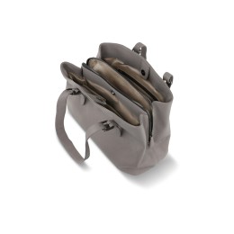 Сумка женская BUGATTI БЕЛЛА | BELLA, бежевая, воловья кожа/полиэстер, 33х14х25 см