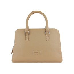 Сумка женская BUGATTI ЭЛЬЗА | ELSA, песочного цвета, воловья кожа/полиэстер, 32х13х22 см