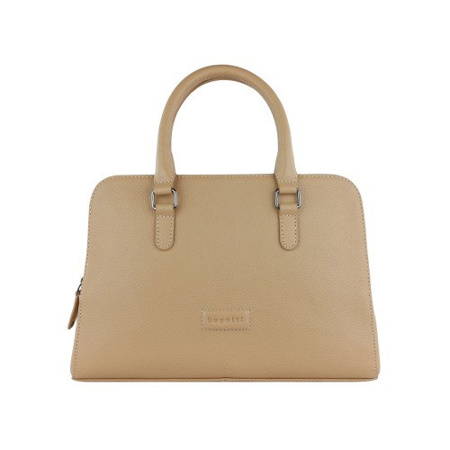 Сумка женская BUGATTI ЭЛЬЗА | ELSA, песочного цвета, воловья кожа/полиэстер, 32х13х22 см