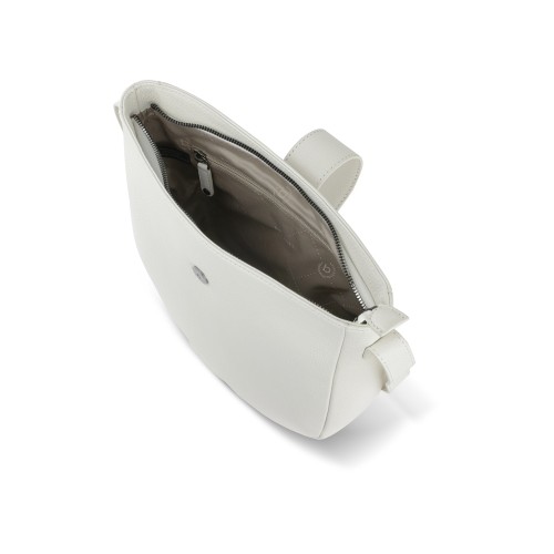 Сумка женская BUGATTI ЭЛЬЗА | ELSA, белая, воловья кожа/полиэстер, 29х8х27 см