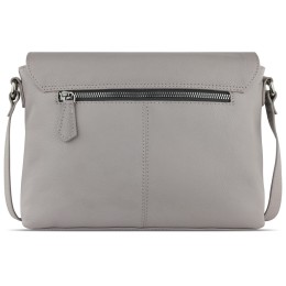 Сумка наплечная женская BUGATTI Bella, бежевая, воловья кожа/полиэстер, 25х8х20 см