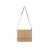 Сумка через плечо женская BUGATTI ЭЛЬЗА | ELSA, песочного цвета, воловья кожа/полиэстер, 25х8,5х20 см